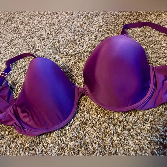 Pink Victoria’s Secret PINK Bra Bundle flower cheetah blue purple 36DD Underwire - Picture 14 of 16